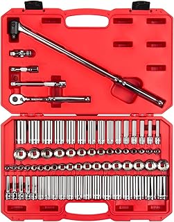 TEKTON 3/8 Inch Drive 12-Point Socket and Ratchet Set, 73-Piece | SKT15312