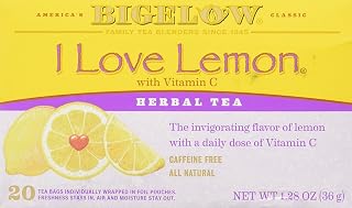 Bigelow Tea Bags, I Love Lemon, 20 Count (pack of 3)