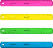Westcott Shatterproof Ruler, Assorted Translucent Colors, 12"