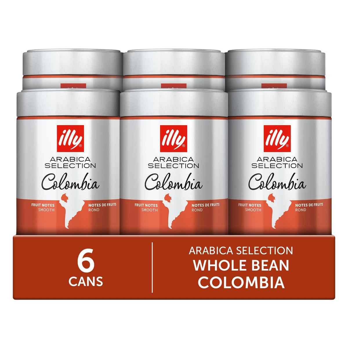 illy Colombia Single Origin Medium Roast / 8.8 Ounce (Pack of 6) / Colombia Roasted Coffee Beans