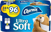 Charmin Ultra Soft Toilet Paper, 24 Mega Rolls Bathroom Tissue = 96 Regular Rolls
