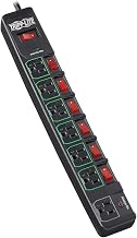 Eaton Tripp Lite TLP76MSGB Black Surge Protector with Individual Switches