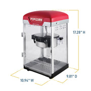 Theater Crazy Popcorn Machine by West Bend – 4-Qt., 4.0 liters, Polycarbonate (PC), Red, Model PCWBTCRD13