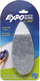 EXPO Precision-Point Whiteboard Eraser Pad Refills, 8 Peel-Off Layers, Replaceable - Office, Teacher, School, Classroom Supplies