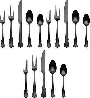 Oneida 896767 James Street Satin Black 20 Piece Flatware Set (Pack of 3)