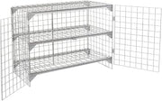 Global Industrial Commercial 1-Tier 2 Door Wire Mesh Security Locker, Gray | 48"W x 24"D x 36"H, Unassembled, Industrial Wide-Span Security Cage, Bulk Storage Locker