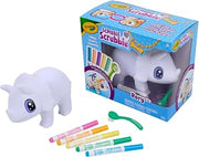 Crayola Jumbo (6 inch) Scribble Scrubbie Pets, Rory the Dino, Posable Kids Toy, Customizable Toy, Gift