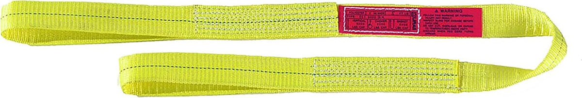 Liftall Polyester Web Eye and Eye Sling by Lift All – 144 inches x 2 inches, Polyester, Yellow, Model EE2802DFX12