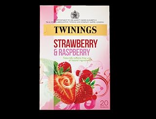 Twinings Strawberry & Raspberry 20 Tea Bags, (4 Boxes)