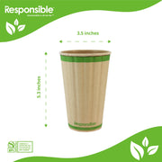 16 oz Double Wall Insulated Paper Coffee Cups (500 Count) by Responsible Products – 16 Ounces, 16.0 fluid_ounces, Paper, Natural Brown, Pack of 500