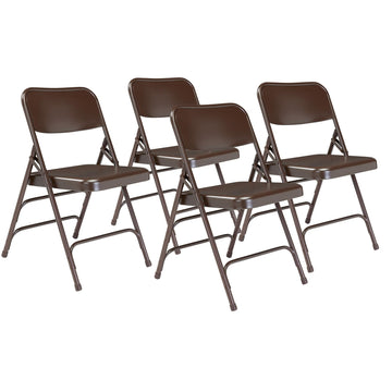Folding Chair by National Public Seating – 18.5 inches x 20.25 inches x 29.5 inches, Alloy Steel, Brown