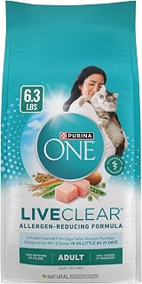 Purina ONE LiveClear Allergen-Reducing Dry Cat Food, 6.3 lb Bag