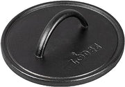 Lodge Pre-Seasoned Cast Iron Round Griddle Press, 8 Inches | Cast Iron Griddle Press for a Restaurant-Quality Sear, Unparalleled Heat Retention for Stove or Grill