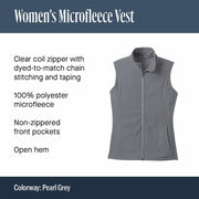 Ladies Microfleece Vest by Port Authority – 3X-Large, Polyester Blend, Pearl Grey, Model SNM-866362