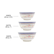 Rose melamine dinnerware collection 25 oz by Thunder Group – 25.0 ounces, Melamine, Beidge Color Flower, Model 5206AR