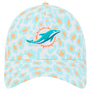 Preschool White Miami Dolphins Active Leopard 9TWENTY Adjustable Hat by New Era – Cotton, Miami Dolphins, White, Model Nfl Preschool Girls Active Leopard 9twenty