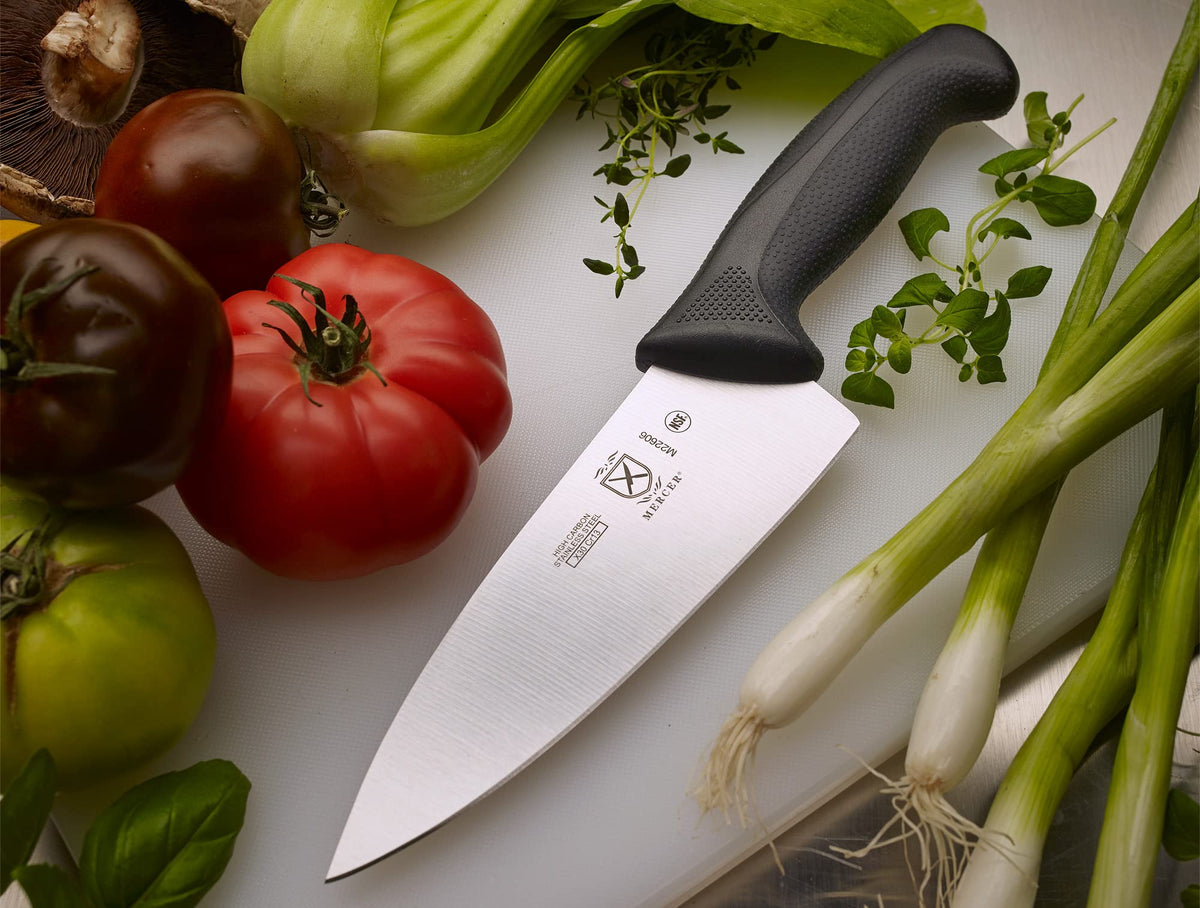 Millennia 6 Inch Chef's Knife by Mercer Culinary – 6", Stainless Steel, Black, Model M22606