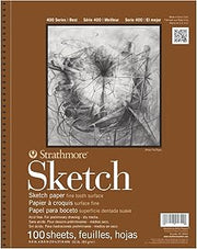 Strathmore 400 Series Sketch Pad, 5.5x8.5 inch, 100 Sheets - Artist Sketchbook for Drawing, Illustration, Art Class Students