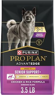 Purina Pro Plan AdvantEDGE Senior Support Plus Shredded Blend Chicken and Rice Formula Dry Dog Food - 3.5 lb. Bag