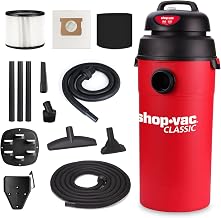 Shop-Vac 5 Gal 5.5 HP Wet/Dry Vacuum, Wall Mount, 9522236 | 2 Separate Hoses(18ft +7ft), 14 Attachments & Accessories, Compact & Portable, Ideal for Garage, Car, Workshop & Jobsite