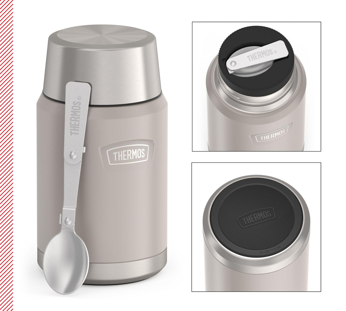 THERMOS Beige / Sandstone Mat / 710 ml / Modern / Contemporary Insulated Food Jars