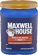 MAXWELL HOUSE Ground Coffee, Wake Up Roast, Medium Roast, 40.4 oz | Robust & Strong Medium Roast Coffee, Smooth & Delicious, Rich Aroma, Roasted in the USA Since 1892, Certified Kosher