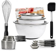 OXO Kitchen Prep Starter Kit - Mixing Bowls, Measuring Set, Whisk, Spatula