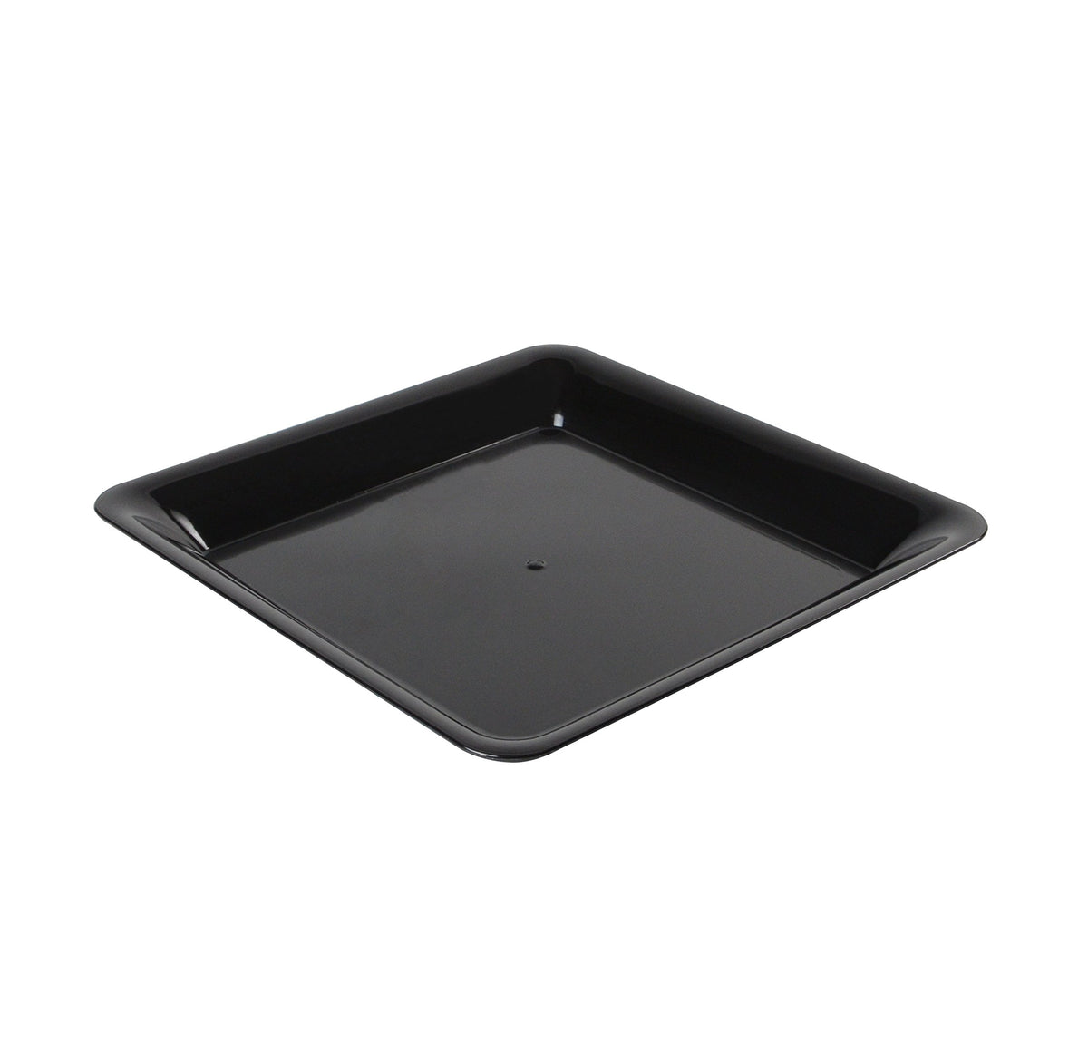 Platter Pleasers Square Serving Tray by Fineline settings – 16" x 16", Plastic, Black, Model SQ4616.BK