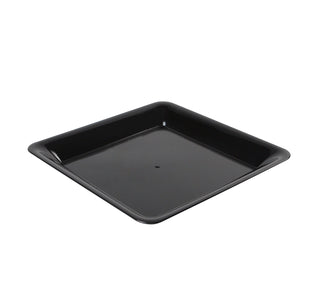 Platter Pleasers Square Serving Tray by Fineline settings – 16" x 16", Plastic, Black, Model SQ4616.BK