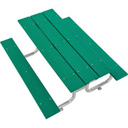 Outdoor 8'L Rectangular Picnic Table by Global Industrial – Recycled Plastic & Steel, Green, Model 271675GN