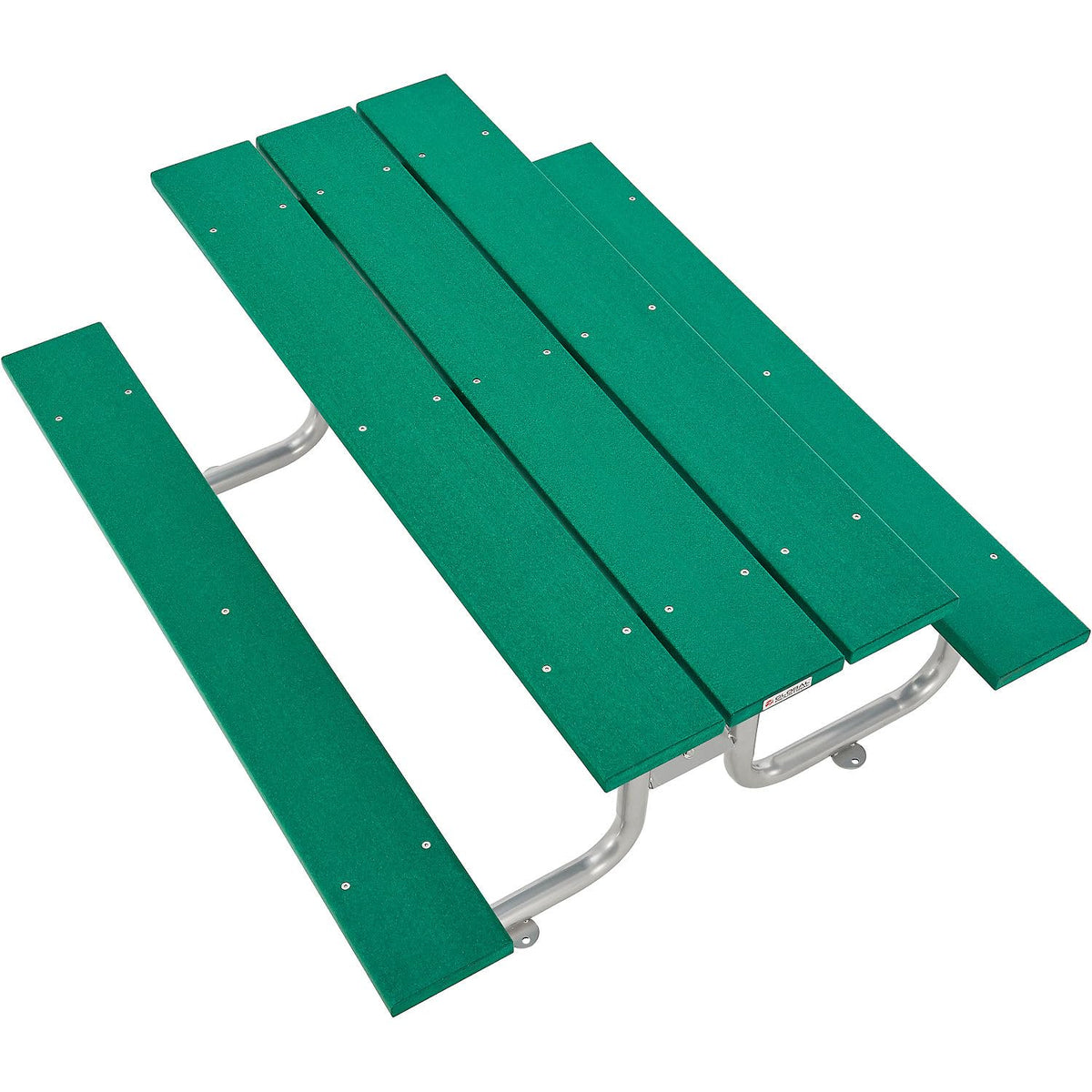 Outdoor 8'L Rectangular Picnic Table by Global Industrial – Recycled Plastic & Steel, Green, Model 271675GN