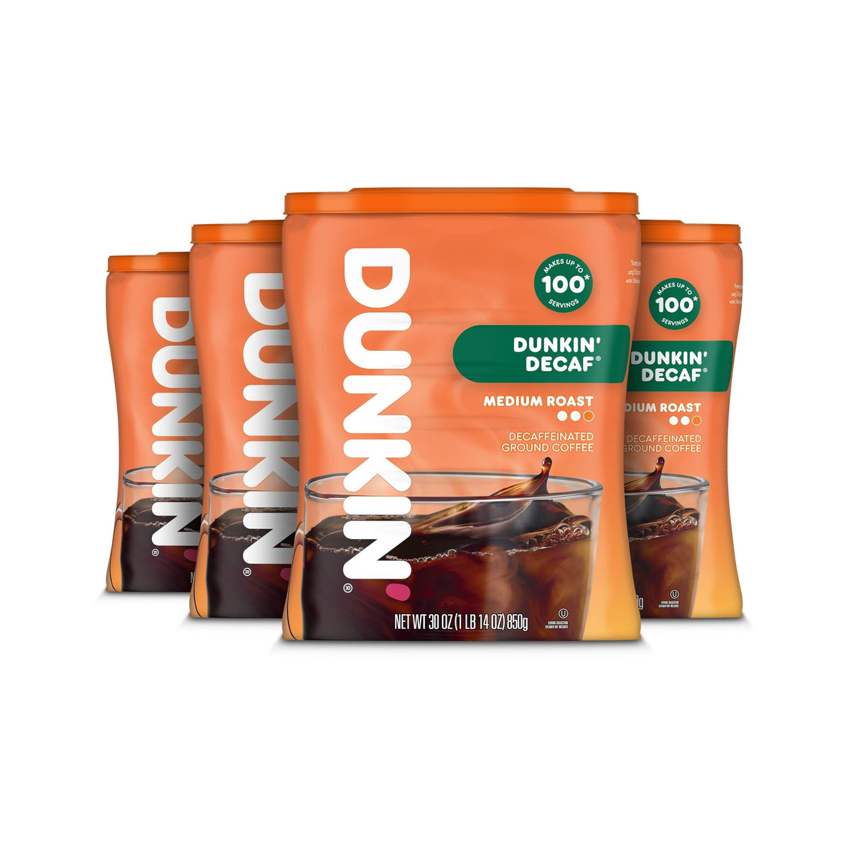 Dunkin' Dunkin' Decaf / 30 Ounce (Pack of 4) / 1 Ground Coffee