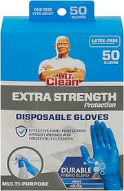 Mr. Clean Extra Strength Hybrid Blend Disposable Gloves 50 Count