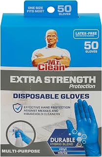Mr. Clean Extra Strength Hybrid Blend Disposable Gloves 50 Count