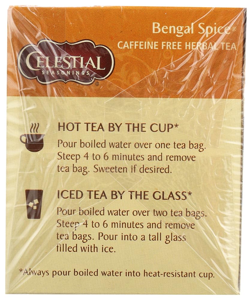 Bengal Spice Herb Tea by Celestial Seasonings – 20 Count (Pack of 2), Pack of 2, Model 43915