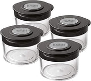 Kuhn Rikon Essential Spice Storage Jars, Set of 4, 6.25 x 2.5 inches, Clear/Black