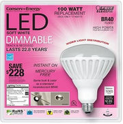 Feit Electric Conserv-Energy Dimmable BR40 LED 17 Watt Flood Light Bulb - 100 Watt Equivalent Replacement