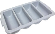Thunder Group PLFCCB001 4-Compartment Cutlery Box, Grey