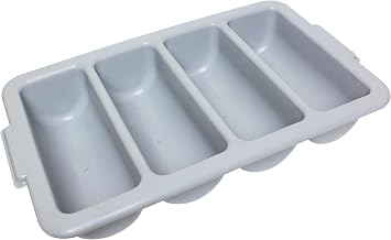 Thunder Group PLFCCB001 4-Compartment Cutlery Box, Grey
