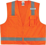 Ergodyne GloWear 8249Z ANSI Economy Orange Surveyors Reflective Safety Vest, 4XL/5XL