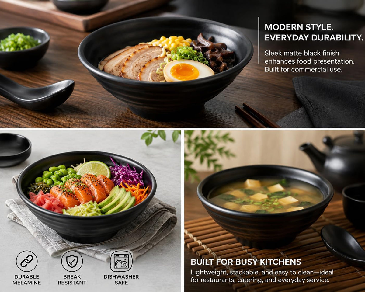 Yanco 48 oz. / Black / Modern Bowls