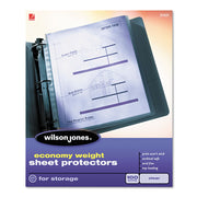 Economy Clear Sheet Protectors by Wilson Jones – Polypropylene (PP), Clear, Pack of 100, Model WLJ21421