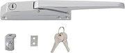 Kason 0174 Standard Edgemount Mechanical Latch with Standard Strike, Straight Handle, Cylinder Locking, 10174C00004