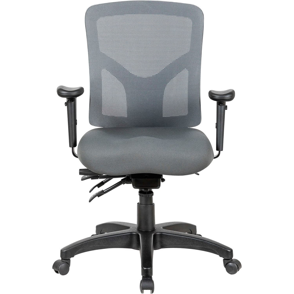 Mesh Back Multifunctional Chair by Global Industrial – 2 ft 6 in (W) x 2 ft 6 in (D) x 1 ft 10 in (H), Mesh, Grey, Model 50244M-7NM