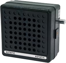 Astatic 302-VS6 10W/8Ω Noise Cancelling External CB Speaker, Black