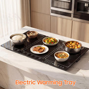 Huiongs Electric Warming Tray, 3 Modular Panels, Black