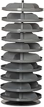 Durham 1110-95 Rotabin Gray Cold Rolled Steel 10 Revolving Shelves, 600lbs Capacity, 17" Diameter x 41-3/8" Height