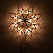Kurt S. Adler Capiz Star Tree Topper, 10 Clear Lights, 9 Inch