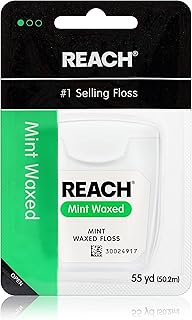 Johnson & Johnson Reach Interdental Adult Floss, Mint Waxed, 55 yds