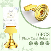 Urban Deco Place Card Holders, 1.7 Inch Steel, Gold 16 Pack